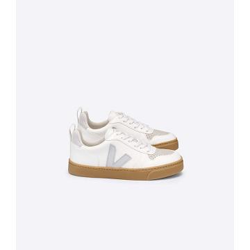 Veja V-10 LACE CWL Tornacipő Gyerek White/Beige | HU 851ZUT